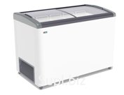 Ларь морозильный GELLAR FG 400 E гнутое стекло серый