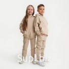 Костюм детский (худи, брюки) KAFTAN Basic line, размер 38 (146-152 см), цвет кофейный