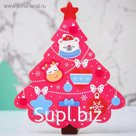 Мозаика для игры в ванне "Елочка розовая: Снежная нежность"