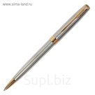 Ручка шариковая Parker Sonnet Core Stainless Steel GT M, корпус серебристый матовый/ золото, чёрные чернила (1931507)
