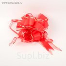 Бант-шар №5 "Перламутровая полоска", цвет красный