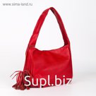 Сумка женская на молнии, отдел с перегородкой, наружный карман, цвет красный
