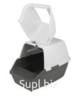 Туалет-домик для кошек с откидной крышкой STEFAN, большой (XL), 58х42х42, BP1011, серый