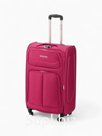 Чемодан на колёсах Royalbag большой 104 л (L), на молнии, с увеличением, кодовый замок, 4 колеса, розовый