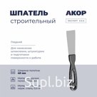 Шпатель гладкий, нержавеющая сталь, ширина полотна 40 мм, АКОР Эксперт