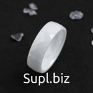 Кольцо керамика "Минимал" огранка ромб, 6мм, цвет белый, 16,5 размер