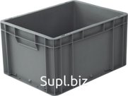 Ящик сплошной 400×300×220 мм, объем 21 л., арт.: ЕС 4322.2, серый, код: 14174