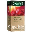 Чай GREENFIELD (Гринфилд) «Summer Bouquet», фруктовый (малина, шиповник), 25 пакетиков в конвертах по 1,5 г, 0433