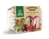 Пл.контейнер пломбир с ароматом ванили с малиной и шок.топпингом 15% 450 гр.*6 СелЗел