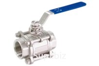 Кран шаровый муфтовый трёхсоставной нержавеющий (3PC), AISI304 DN32 (1_1/4"), (CF8), PN40