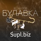 Булавка «Котики», 7 см, цвет чёрно-белый в золоте