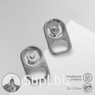 Серьги металл «Ключ-кольцо», цвет серебро