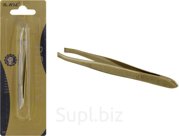 Straight eyebrow tweezers, gold
