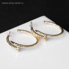 Серьги кольца "Гвоздики" кручённые, d= 3, цвет золото