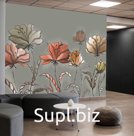 Фотообои флизелиновые встык "Маки" 8,1 м2, 300х270 см, моющиеся обои на стену, обои флизелиновые