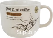 First Coffee Mug 400ml Color: White