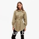 Рубашка женская удлиненная MINAKU: Casual Collection, размер 46, зелёный