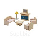 Игровой набор Plan Toys «Набор мебели для гостиной», серия DOLLHOUSE